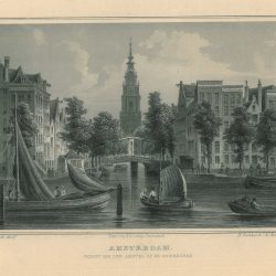 Kolb, rohbock, Amsterdam gezigt van den Amstel op de Zuiderkerk